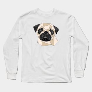 Pug Stained Glass Long Sleeve T-Shirt